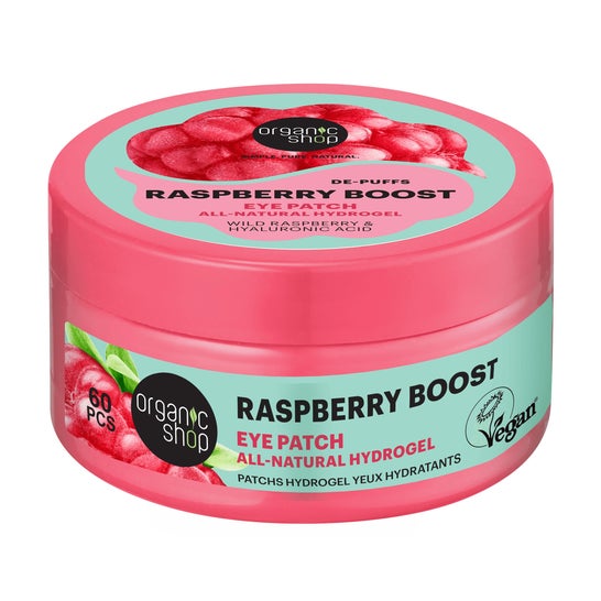 Organic Shop Patches de Hidrogel Antiinchaço para o Contorno dos Olhos Raspberry Boost 60 unid.