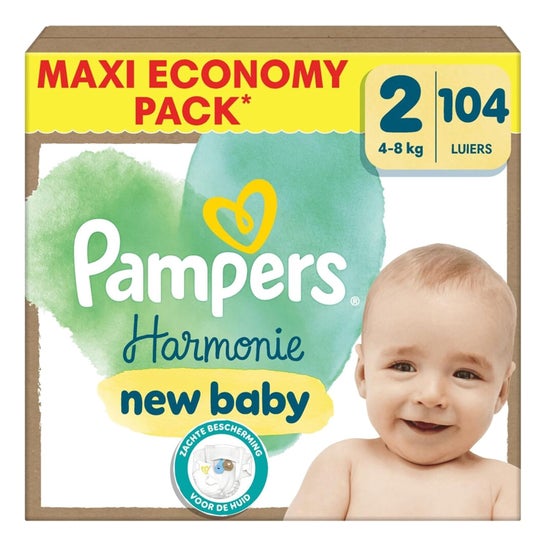 Pampers Harmonie Fraldas Tamanho 2 4-8 kg 104 unid.