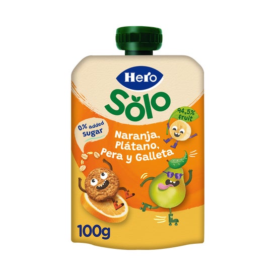Hero Solo Laranja Banana Pêra e Bolacha 100 g
