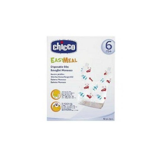 Chicco Baberos Monouso Easy Meal 6m+ 40 Unidades