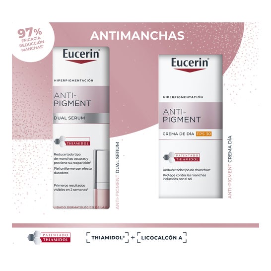 Eucerin Pack Anti-Pigment Dual Sérum 30ml + Crema de Día SPF30 50ml Eucerin Pack Anti-Pigment Dual Sérum 30ml + Crema de Día SPF30 50ml