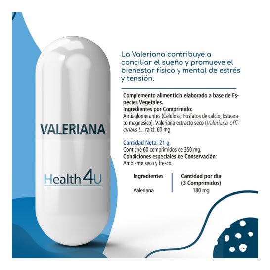 H4U valeriana 350mg 60 comprimidos