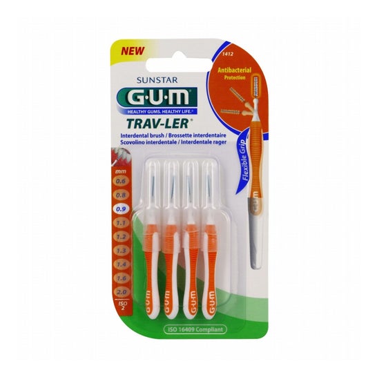 Gum Trav-Ler Escova Interdentária 1412 0,9mm 4 Unidades