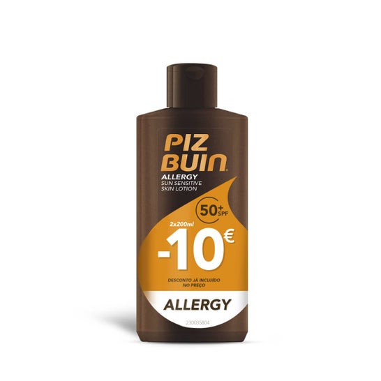 Piz Buin Allergy Loção Pele Sensível Sol Spf50+ 2x200ml