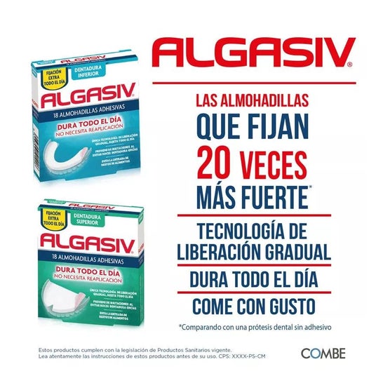 Algasiv Almohadillas Adhesivas Protesis Inferior 18uds Algasiv Almohadillas Adhesivas Protesis Inferior 18uds
