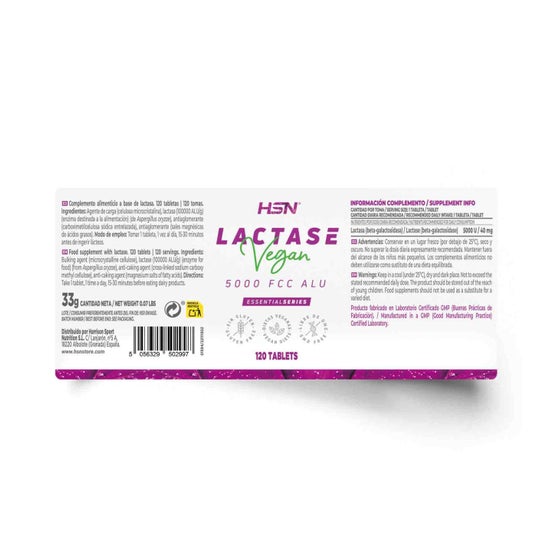 HSN Lactasa Beta-Galactosidasa 5000 FCC ALU 120comp