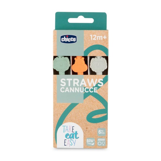 Chicco Canudos Silicone 12M+ 6 Unidades