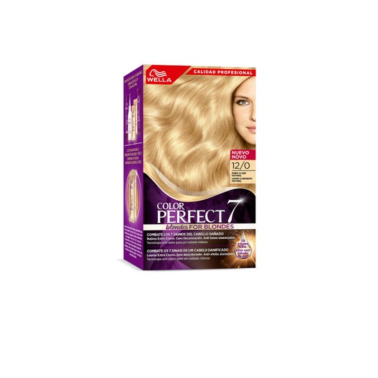 Wella Color Perfect 7 Kit 100% Cobertura de Canas 12/0 Rubio Claro Natural