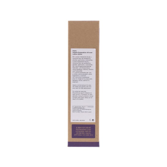 Preparação de Klairs Supple All Over loção 250ml