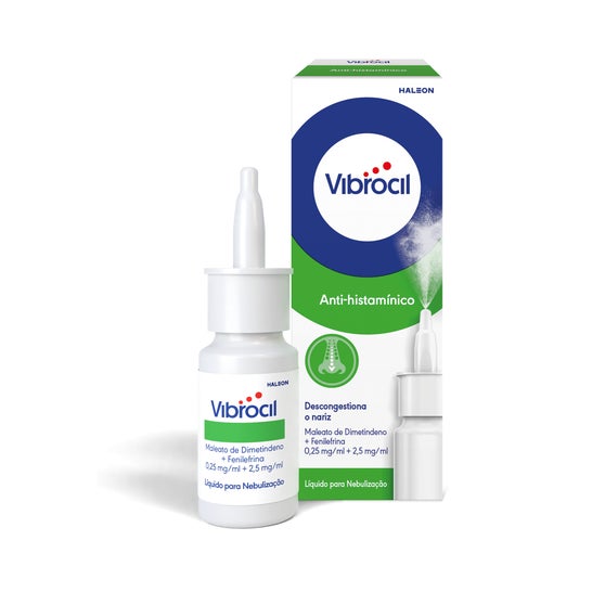 Vibrocil 0.25mg/ml + 2.5mg/ml Solução Inalação Nebulização 15ml
