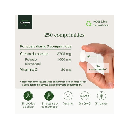 Aldous Citrato de Potasio 250 comprimidos