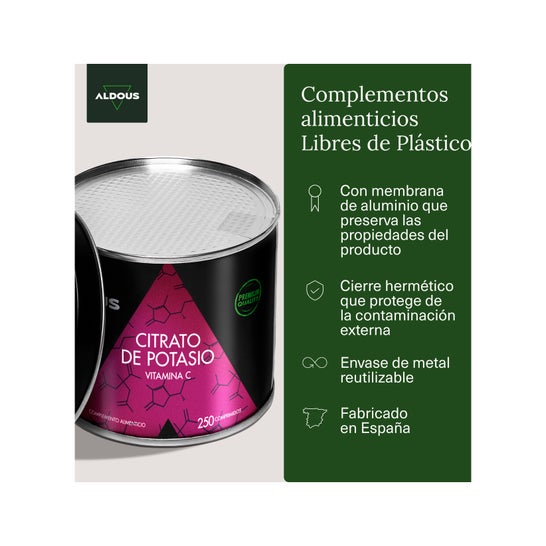 Aldous Citrato de Potasio 250 comprimidos