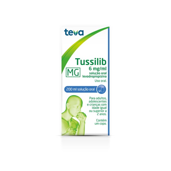 Teva Tussilib 6mg/ml Levodropropizina Solução Oral 200ml