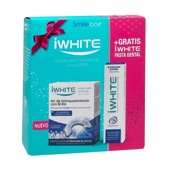 Iwhite Kit Branqueamento Brilho 10 Moldes + Pasta de Dentes 75ml