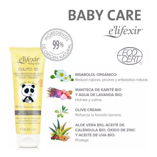 E'lifexir Baby Care Baby Boty Boty Boty 10 Creme Protector de Fraldas 75ml E'lifexir Baby Care Baby Boty Boty Boty 10 Creme Protector de Fraldas 75ml
