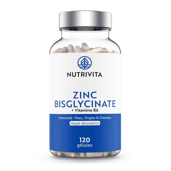 Bisglicinato de Zinco Nutrivita 120 cápsulas