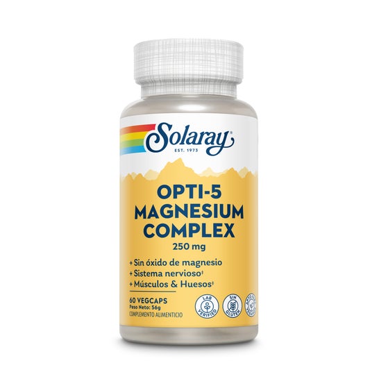 Solaray Complexo de Magnésio OPTI-5 60 vcaps