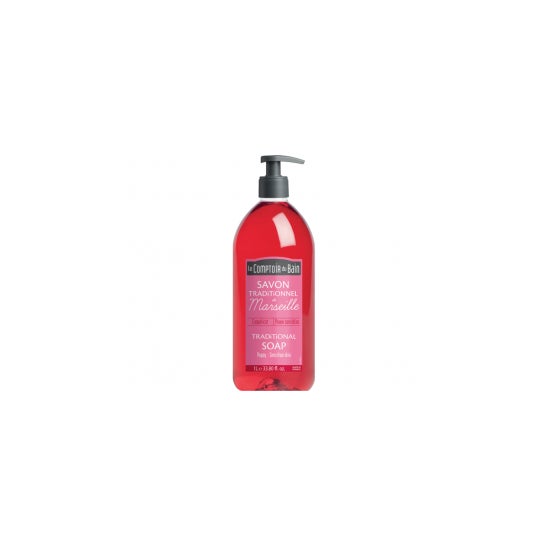 Sabão tradicional de Marselha COQUELICOT garrafa de 1 l