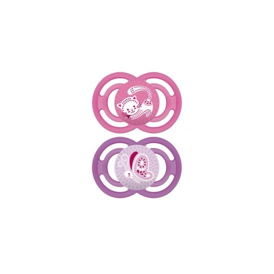 Mam Pacifier Perfect 6+ meses Estrilização de Silicone Bote Silicone x2 (Modelo Garon ou Girl)