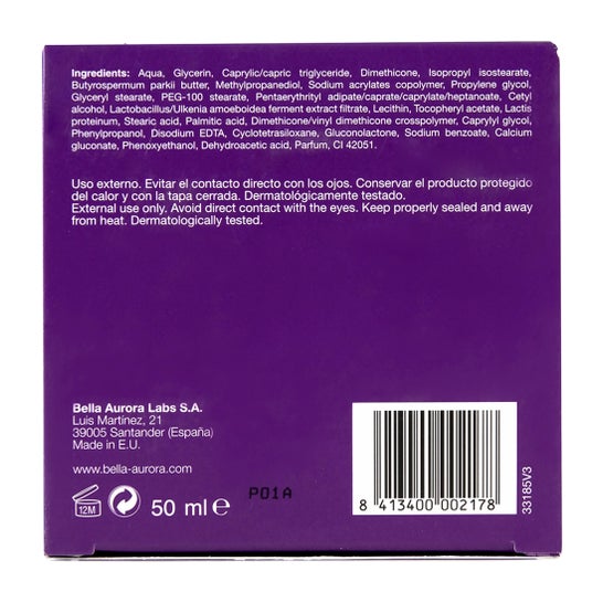 Bella Aurora Night Solution bálsamo nutritivo reparador 50ml