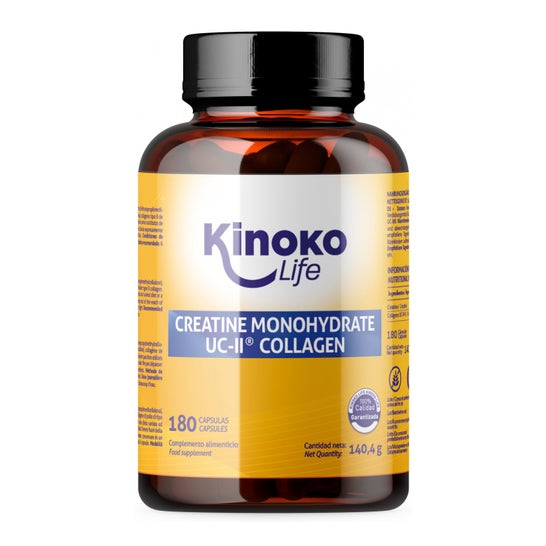 Kinoko Life Creatina Monohidratada 3000mg UC-II Colagénio 180caps