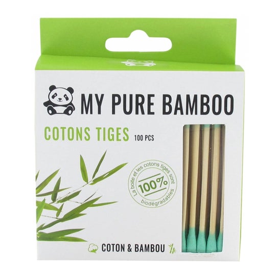 Dentes Sorriso Meu Puro Bambu Algodn Sticks 100uds