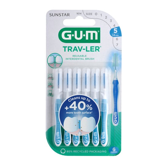 Gum Gum Trav-Ler Interdental Brush 1.6 6uds