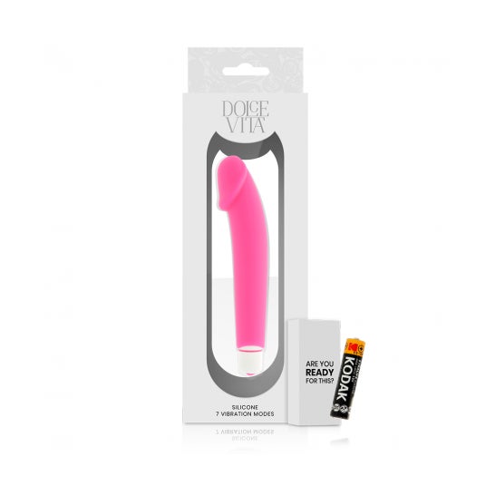 Dolce Vita Vibrador Realista Silicone Pink 1pc