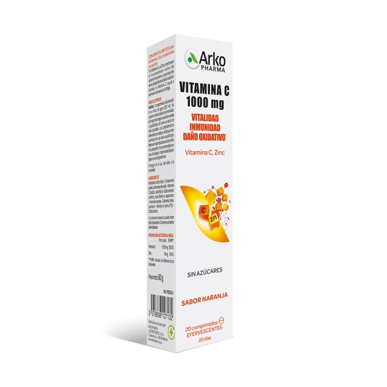 Arkovital vitamina C 1000mg + zinco 20comp