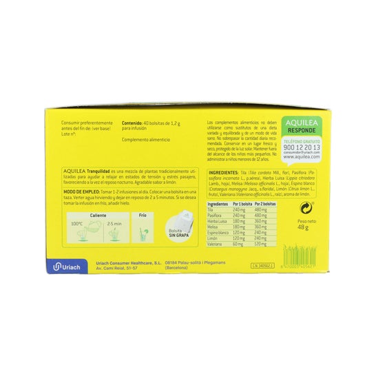 Infusões de Yarrow Tranquility 40 sachês