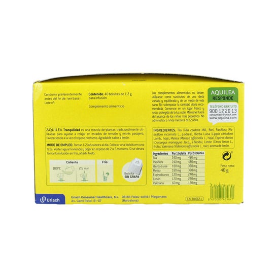 Infusões de Yarrow Tranquility 40 sachês