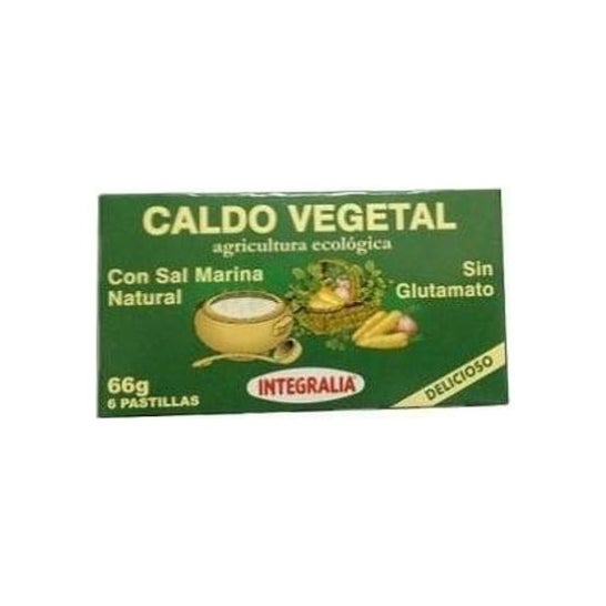 Caldo Integralia Vegetable. Cubos C/S 6Cub 66g