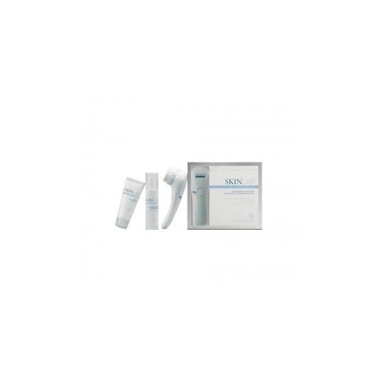 Skinlab tratamento intensivo facial esfoliante aplicador hidratante + esfoliante 60ml + creme hidratante 50ml