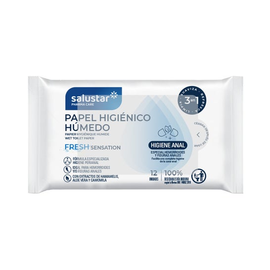Salustar Higiene Anal Toalhetes Hemorróidas 12 pcs