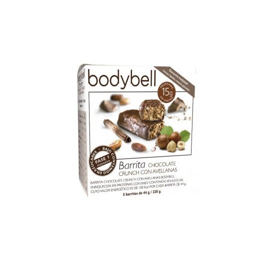 Barras de Crunch Bodybell Avelãs 5 Uni