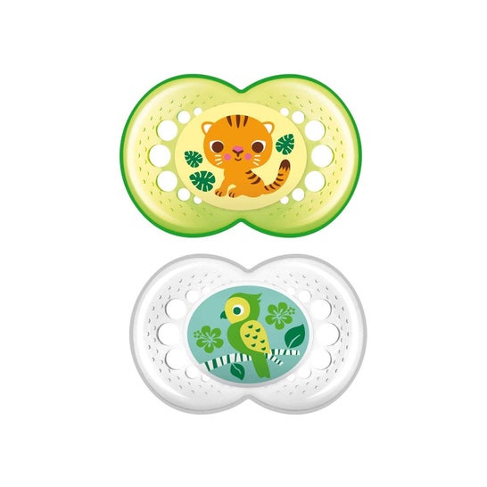 Mamãe chupeta Baby Soother Original Silicone + 6 M Pack Double Green