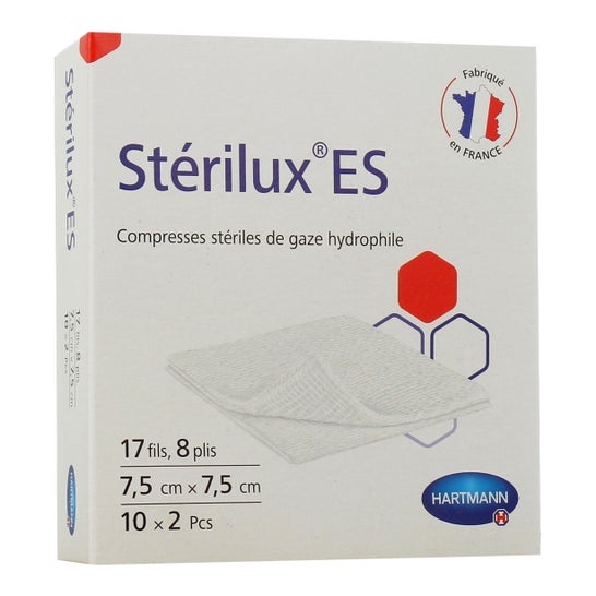 Sterilux Es Compresa Estéril Gasa 7,5x7,5cm 2x10uds