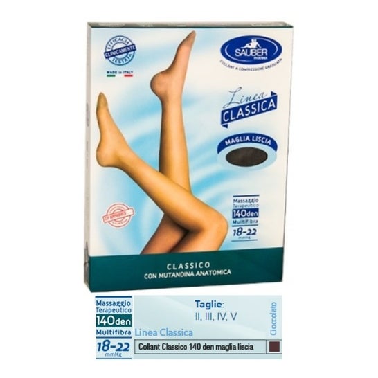 Sauber Classic Pantimedia Maternidad 140den Bisquit Talla 4 1ud