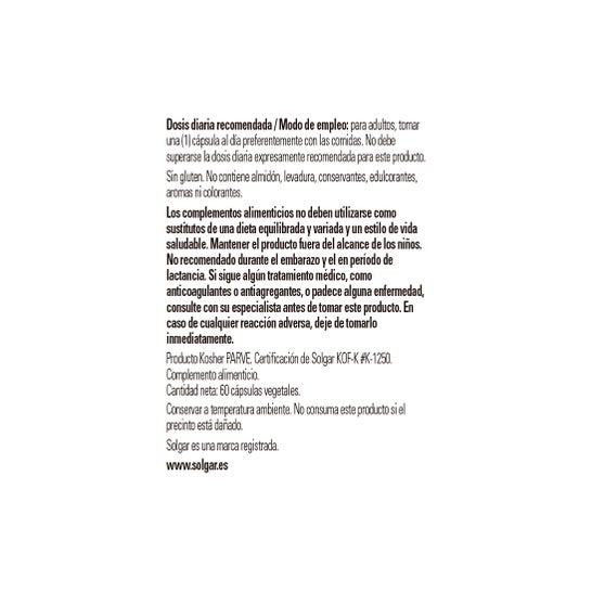 Solgar Ginkgo Biloba 60cáps