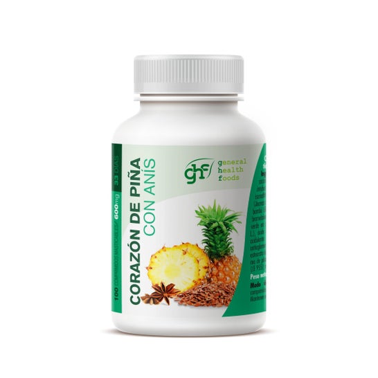 Coração GHF de abacaxi 600mg 100 comprimidos mastigáveis