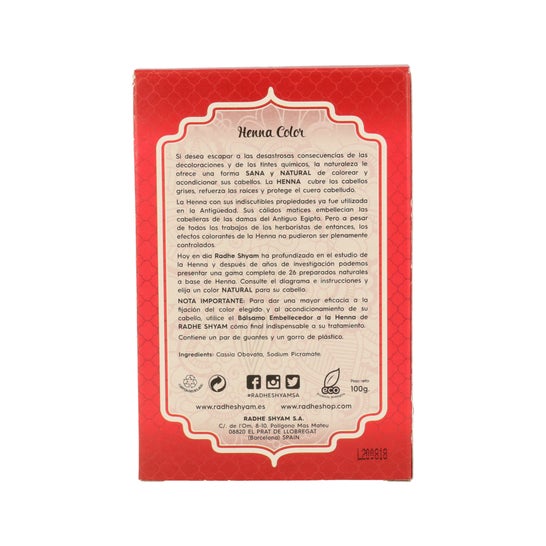 Radhe Shyam Henna Mahogany Brightening Powder 100g