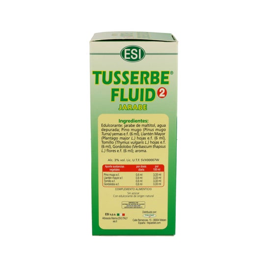 Tusserbe 2 xarope de líquido 180ml
