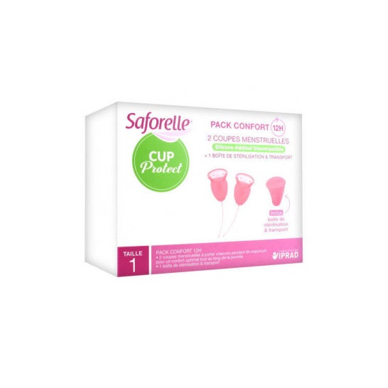 Copo Saforelle Protege o copo Menstrual Caixa T1 de 2