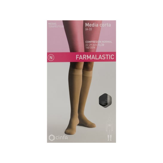 Farmalastic short medium (AD) compressão normal T-large black 1ud