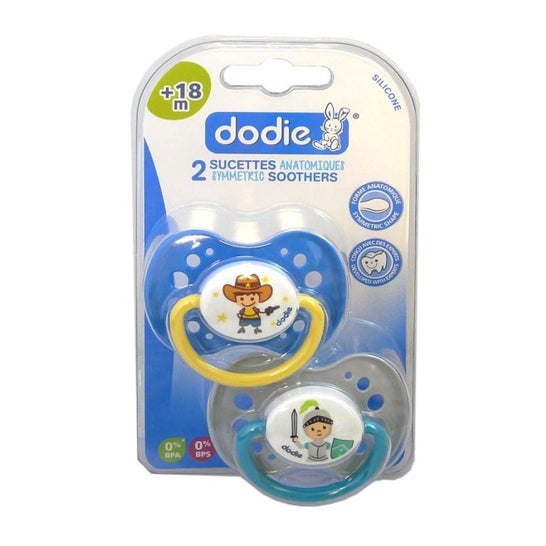 Dodie Anatomical Pacifier Silicone Duo Cowboy e Knight +18 meses