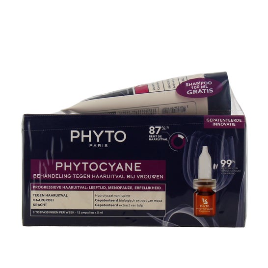 Phyto Phytocyane Pack Tratamento Mulher Queda Cabelo Progressiva