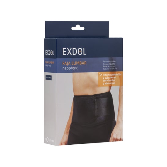 Exdol lombar cinto neoprene cor preto 1ud