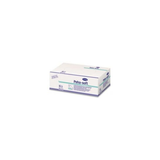 Luvas de látex descartáveis em pó Peha-Soft tamanho M 100pcs