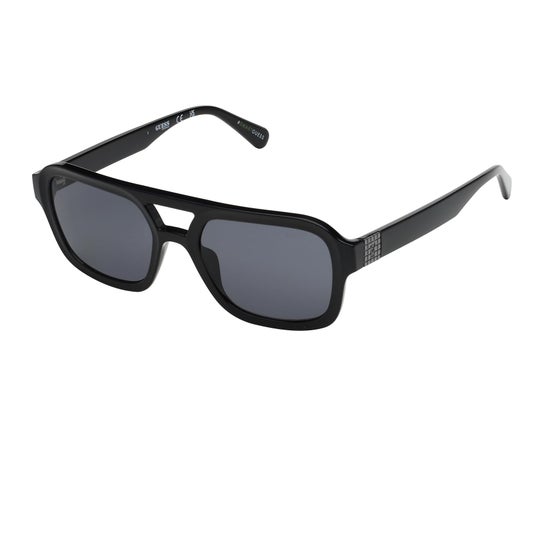 Guess GU8259 01A Sunglasses Unisex Shiny Black Smoke Square 1 Unidade