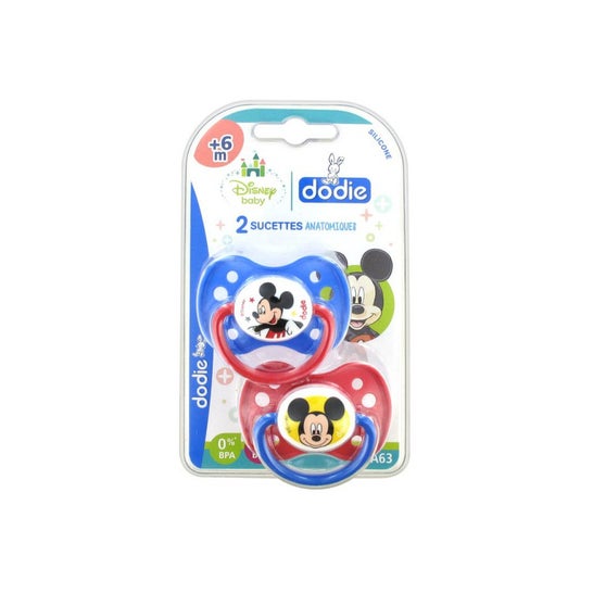Dodie Disney Anatomical Pacifier Silicone Duo Mickey +6 meses